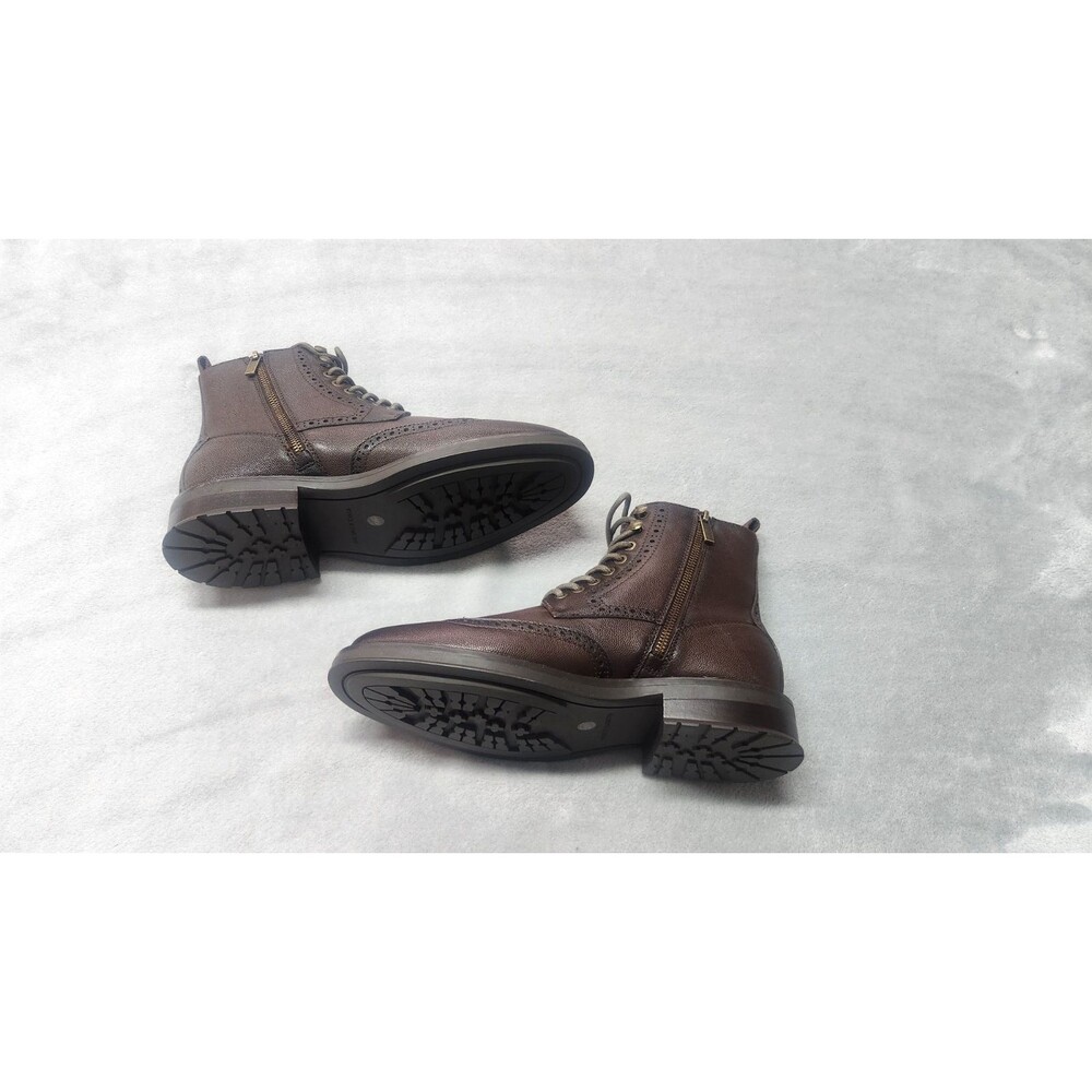 Vince Camuto Men's 8.5 Jaycob‎ Oxford Boot Shoes Lace Zip Up New Without Box